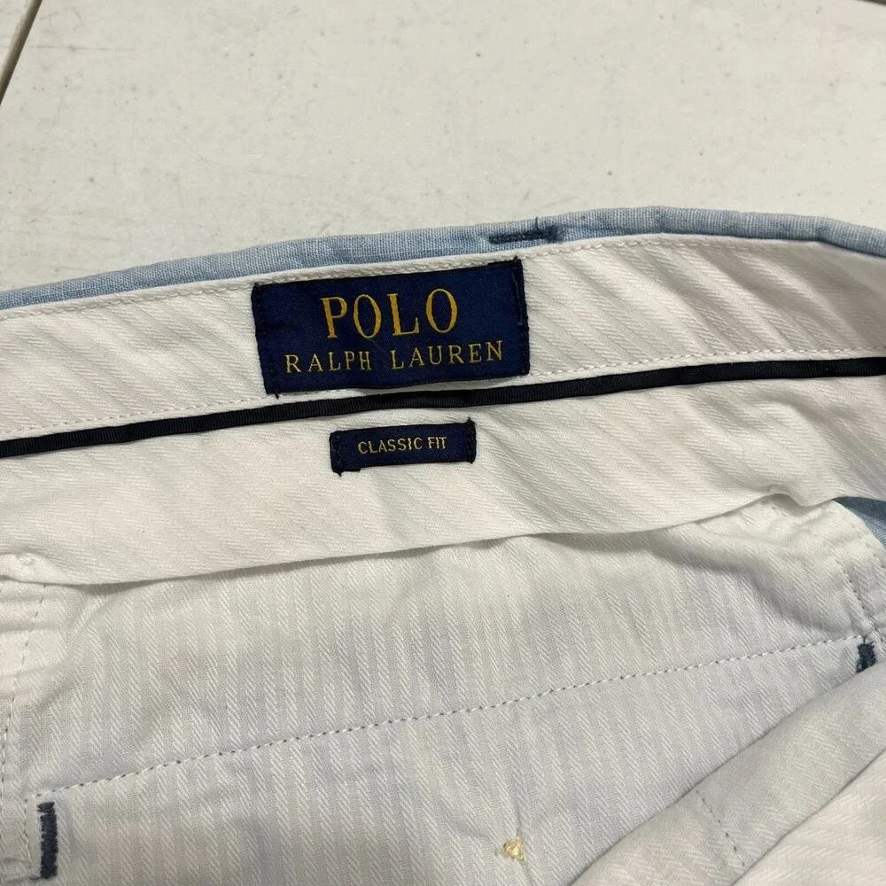 Polo Ralph Lauren Mens 46 Chambray Shorts Classic Fit Cotton‎ Casual Summer Wear